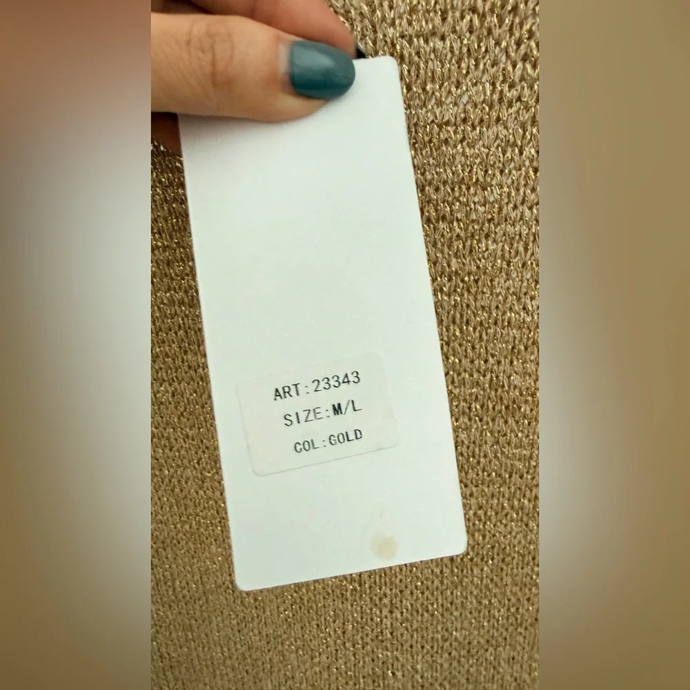 Chic Gold Yunik Size Med - Lg Casual dress brand new - Picture 3 of 7